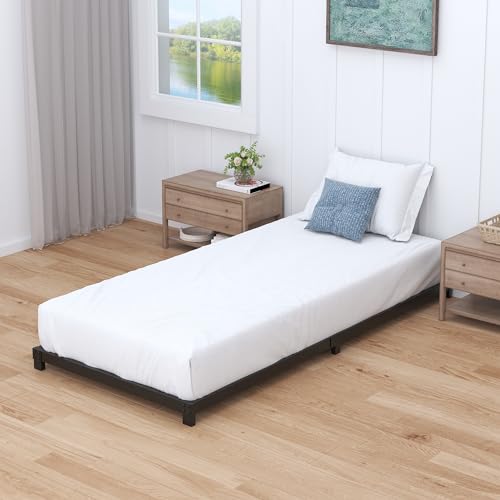 Nailsong 4 Inch Twin Low Profile Bed Frame - Platform Bed, No Box Spring Needed