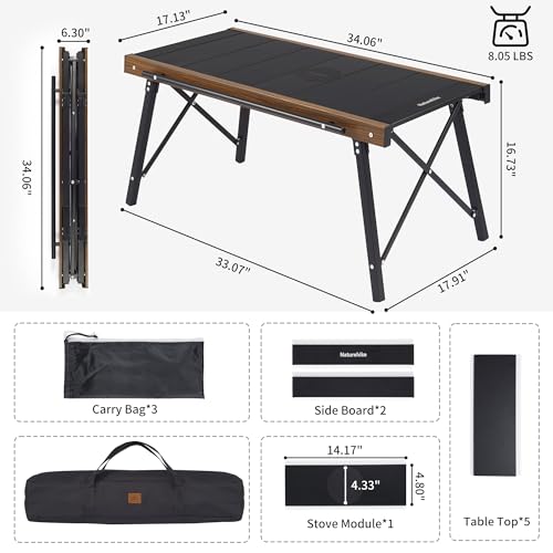 Naturehike Standard Folding IGT Camping Table - Ultralight Aluminum Outdoor Picnic & Camp Kitchen System