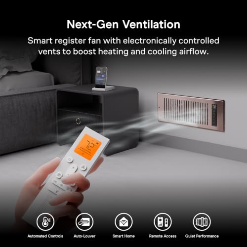 AC Infinity AIRTAP T4 Bronze Register Booster Fan 4x10 Inches - Intelligent HVAC Ventilation