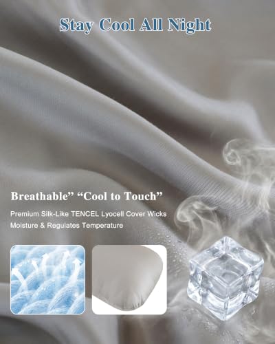 YZ HOME Cooling Grey Weighted Body Pillow 41x10 Inches, 6.5lbs - Sleep & Stress Relief