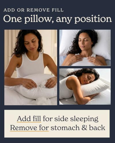 Adjustable Queen Bed Pillow with Down Alternative Fill Set - Queen, 1