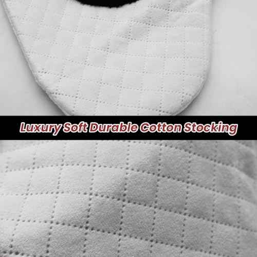 Dog Christmas Stocking Dual-Layer, 20 inch Dog Stocking Single, Pet Christmas Stockings with 3D Black Doggy, Large Animal Buffalo Red Plaid Xmas Stockings for Dogs Family Decorations