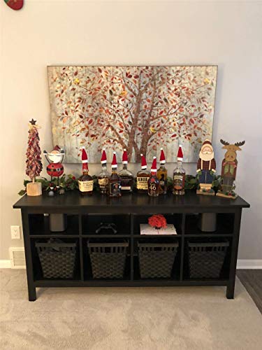10PCS Mini Santa Hat Wine Bottle Covers Christmas Home Decor