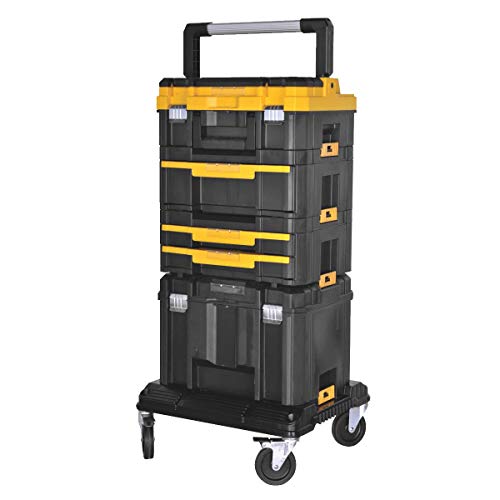 DEWALT Heavy Duty TSTAK Tool Storage Cart with 4 Wheels for Jobsite Use
