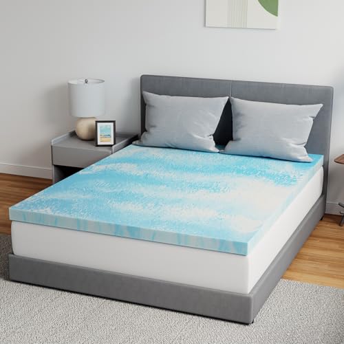 Full 3 Inch Cooling Gel Infused Memory Foam Mattress Topper - Pressure Relief