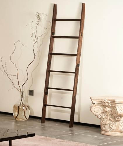 Blanket Ladder for the Living Room 6-Tier, Wooden Decorative Quilt