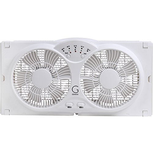 High Velocity Reversible Window Fan with Thermostat & Max Cool Technology