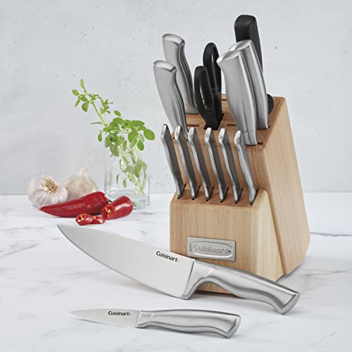 Cuisinart 15-Piece Professional Knife Set Natural Finish - Stainless Steel Kitchen Cutlery
