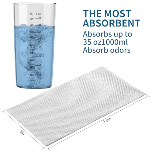 Sameky Bedside Commode Liners with Absorbent Pads 1 Pack of 100 - Universal Fit