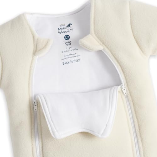Baby Merlin's Microfleece Sleep Suit - Small Cream Transition Swaddle