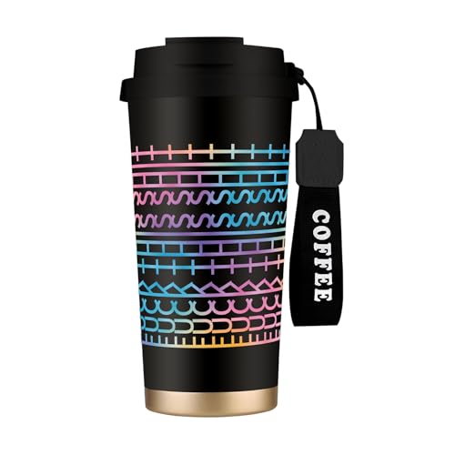WKTML Black Insulated Coffee Mug with Hidden Message - 18 oz