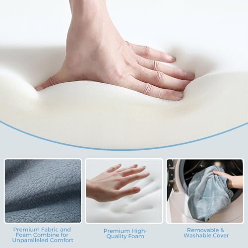 Ganondorf Grey Single Leg Elevation Pillow with Pad - Adjustable Foam Wedge for Post-Surgery Support