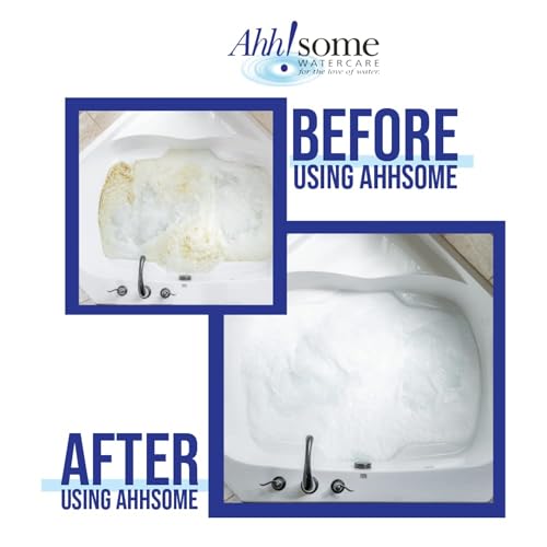Ahhsome Jetted Tub & Hot Tub Cleaner 128 Fl Oz - 1 Gallon, 64 Uses
