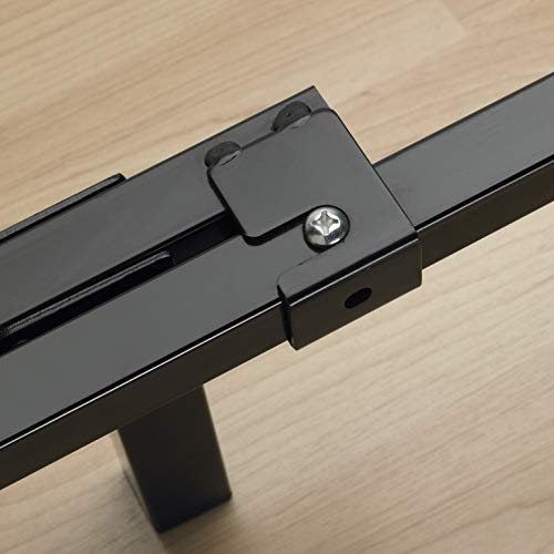 Black Adjustable Bed Frame for Twin, Full, Queen - No Slats, 7 Inch Support