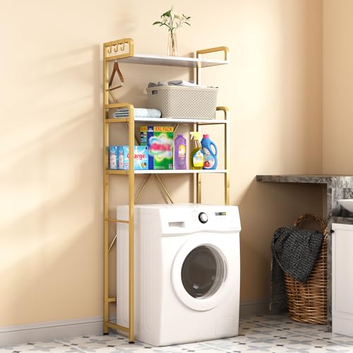 Over The Toilet Storage Rack with 3-Tier Shelves, Space Saver Shelf,
