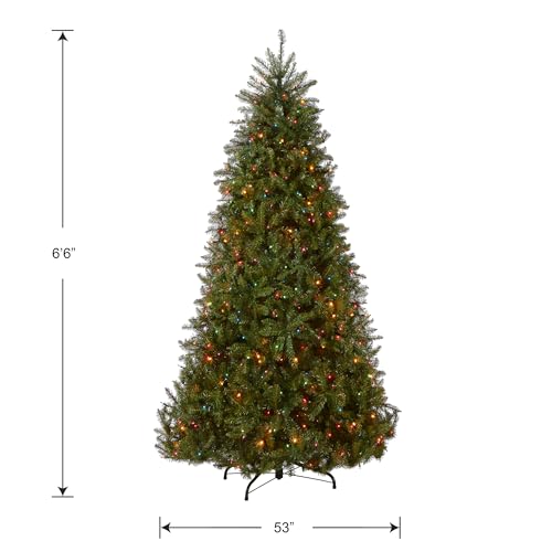 National Tree Company 6.5ft Pre-Lit Dunhill Fir Christmas Tree - Full, Artificial Holiday Tree