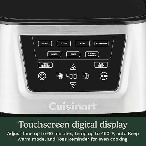 Cuisinart 6-Qt Air Fryer with 4 Functions & 3 Presets, Large Capacity