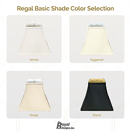 Royal Designs, Inc. Regal Square Bell Lamp Shade, 5 x 10 x 9, Eggshell (BSO-715-10EG)