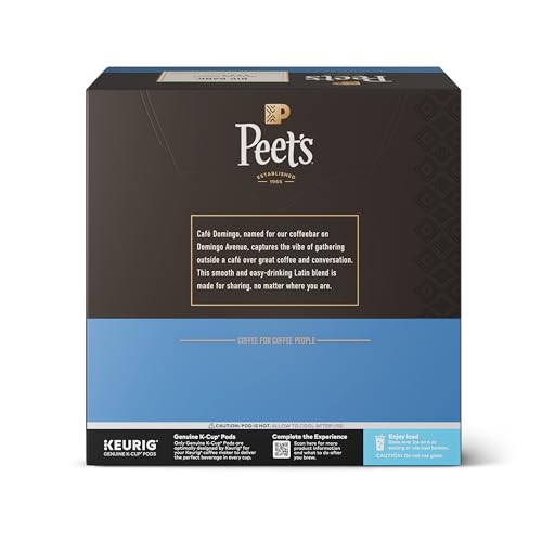 Peet's Coffee Café Domingo Medium Roast Coffee Pods - 54 K-Cups, Latin American Blend