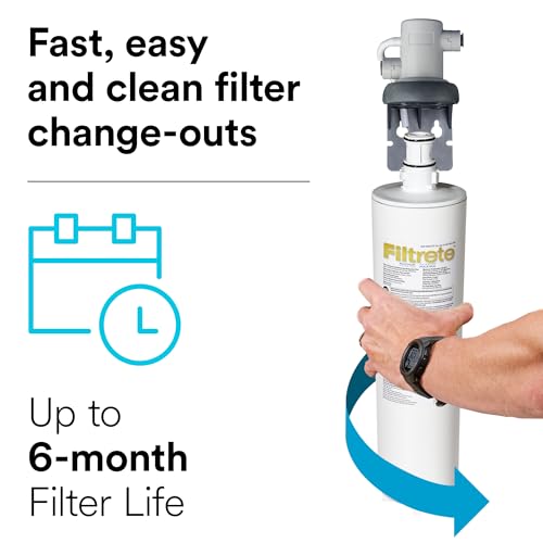 Under Sink Water Filter Cartridge 1 Pack for Filtrete 3US-MAX-F01 - Replacement
