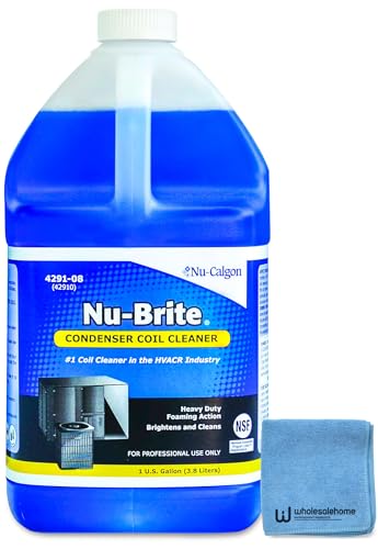 HVAC Coil Cleaner Foaming Alkaline-Based 1 Gallon with Cloth - Outdoor Use
