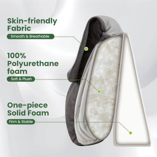 Twin Headboard Pillow Dark Grey Triangle Bed Wedge for Backrest & Reading