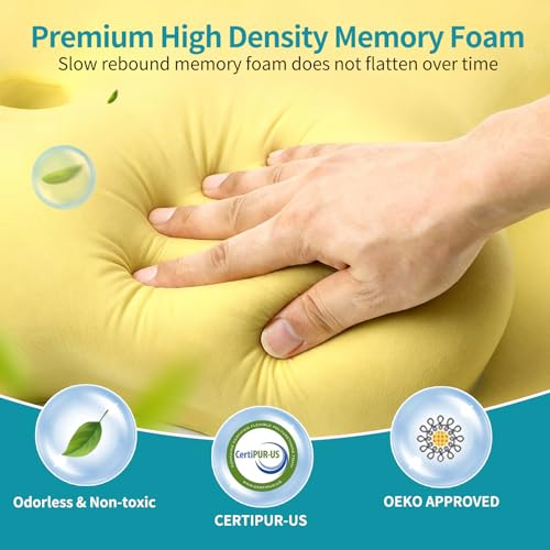 Besyodo Blue Cervical Neck Pillow for Pain Relief - Ergonomic Memory Foam Support
