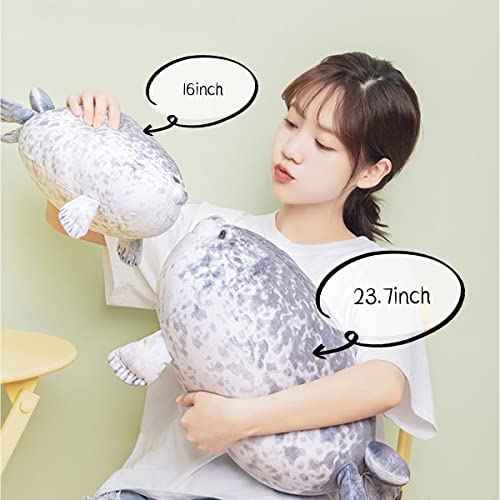 YESGIRL 16 inch Cute Seal Plush Pillow: Soft Stuffed Animal Toy,Chubby Blob Seal Plushie for Boys Girls, Room Decor Hugging Pillow for Bed and Sofa Chair, Kids Gifts for Birthday,Valentine,Christmas