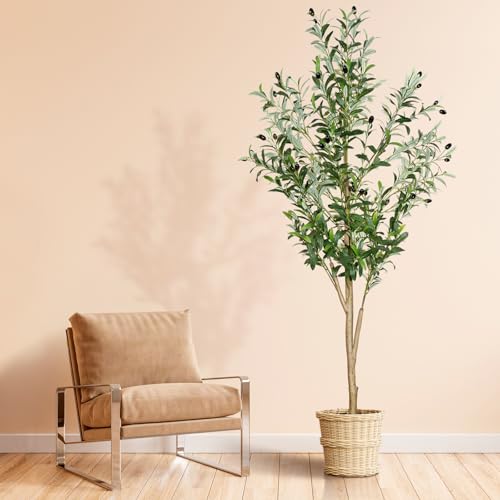 6ft Faux Olive Tree, Artificial Tree Indoor, High Imitation Silk