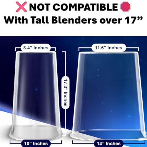 Oversized Blender Cover for Ninja Creami & Under-Cabinet Blenders - Noise-Reducing