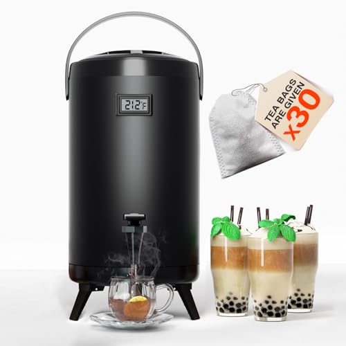 Insulated Beverage Dispenser 12L Stainless Steel Cold Drink Dispenser with Thermometer