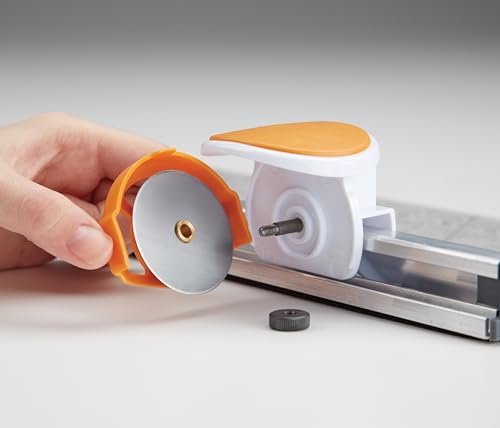 Fiskars 6 x 24 Inch Rotary Cutter with Built-In Ruler – 2-in-1 Fabric & Sewing Tool – Variation of 24 x 6