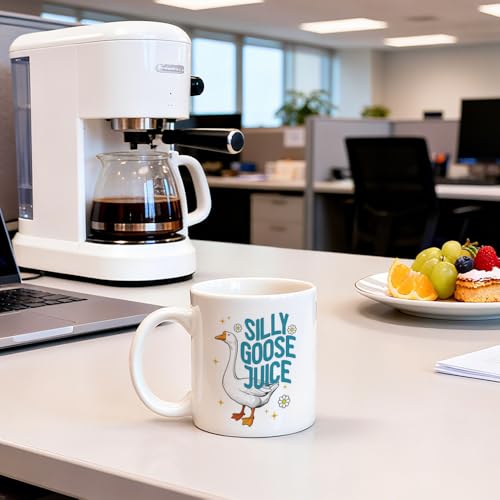 Silly Goose Juice 11 oz White Goose Ceramic Coffee Mug – White 3