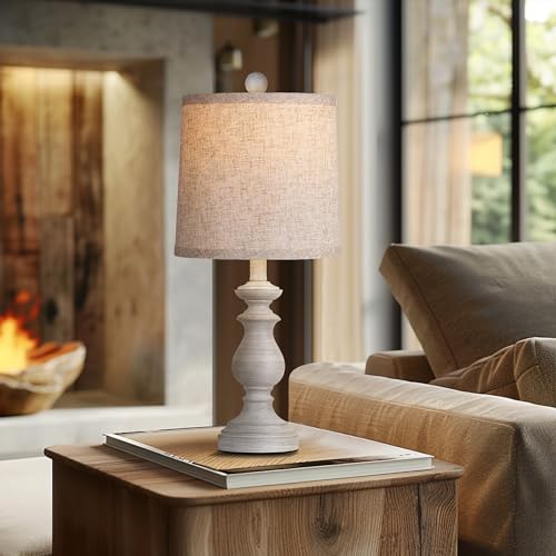 PARTPHONER Traditional Table Lamp Set of 2, Rustic Farmhouse Lamps
