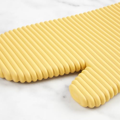 KITCHENAID Ribbed Soft Silicone Oven Mitt 2-Pack Set, 7.5"x13", Orange Sorbet