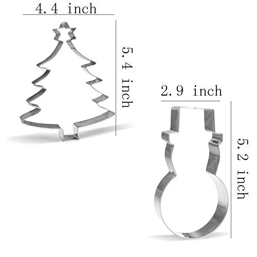 Giant Christmas Cookie Cutter Set - 5 Stainless Steel Shapes