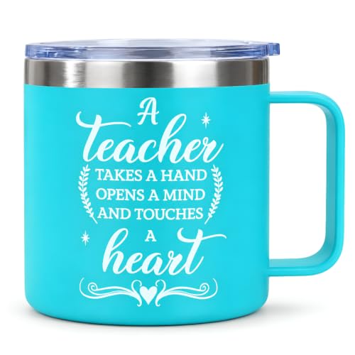 TSIMPLE Teacher Variation: 14oz Insulated Coffee Mug with Handle – Thank You Gift for Teachers Women