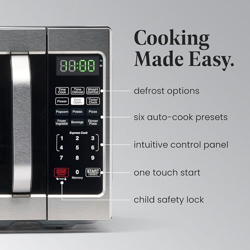 Farberware 0.7 Cu Ft Countertop Microwave Oven - 700W, Auto Cook, Child Lock, Stainless Steel Variation of THIS listing