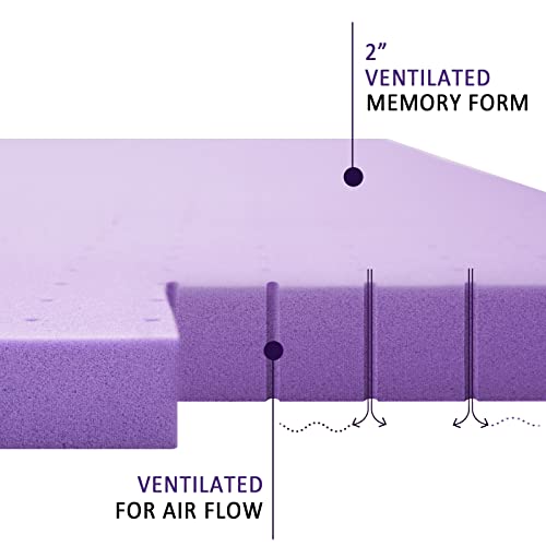 SINWEEK Twin XL 2-Inch Gel Memory Foam Mattress Topper - Cooling & Support