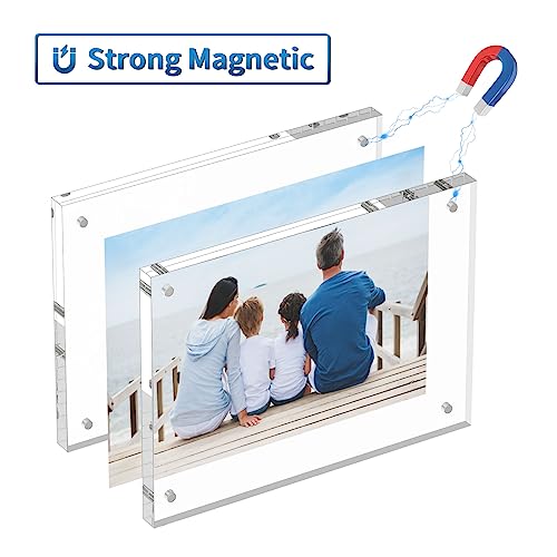 8x10 Acrylic Picture Frame - 3 Pack Clear Photo Frames, 20% Thicker