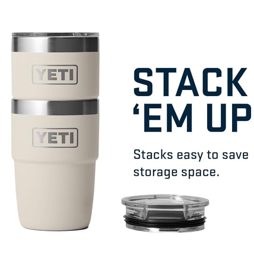 YETI Rambler 8 oz Insulated Coffee Mug with Lid - DuraSip Ceramic - Cape Taupe