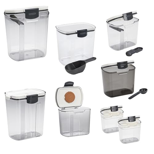 Progressive Multicolor 8-Piece Airtight Kitchen Storage Canister Set for Baking Supplies