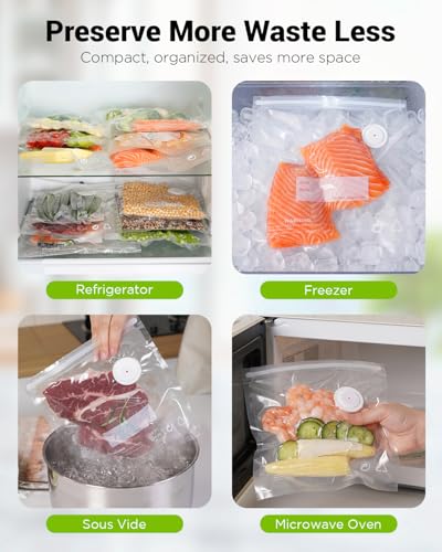 Cordless Food Vacuum Sealer Machine with 30 Reusable Bags - Electric Pump + Variations