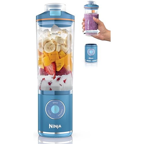 Portable Blender 22oz Blue Raspberry - Detachable, Cord-Free, Auto IQ