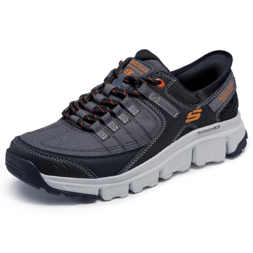Skechers Men's Summits AT Slip-On Sneakers Gray/Orange Size 11
