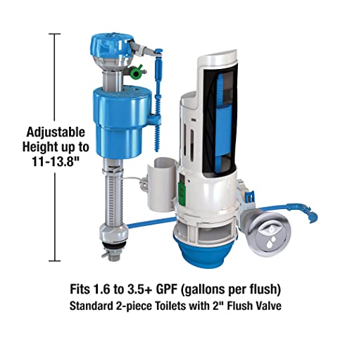 Danco HydroRight Dual Flush Toilet Repair Kit with Push Button Handle - Water Saving