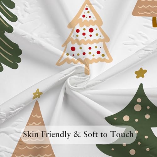 Christmas 3D Snowflake Embossed Shower Curtain, 72"x72", Forest