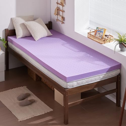 SINWEEK Twin XL 2-Inch Gel Memory Foam Mattress Topper - Cooling & Support