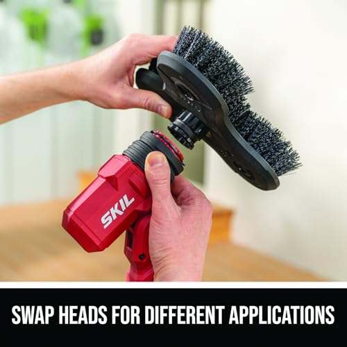 Skil PWR CORE 20V Cordless Power Scrubber Kit with Water-Resistant Battery and Multiple Brushes