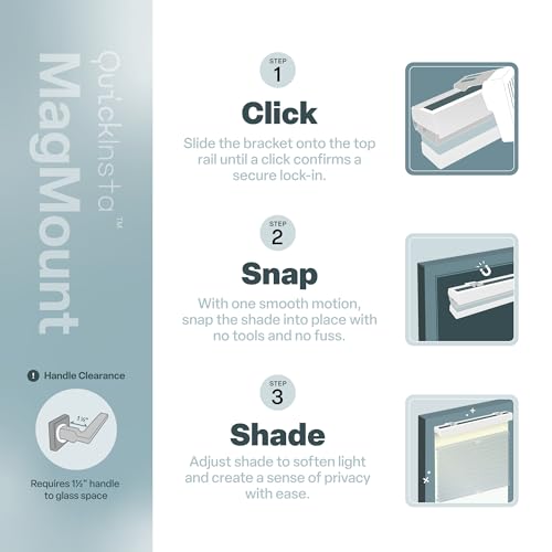 Regal Estate Magnetic Top Down Bottom Up Cellular Shade - White 25x72 in (Magmount TDBU Variant)